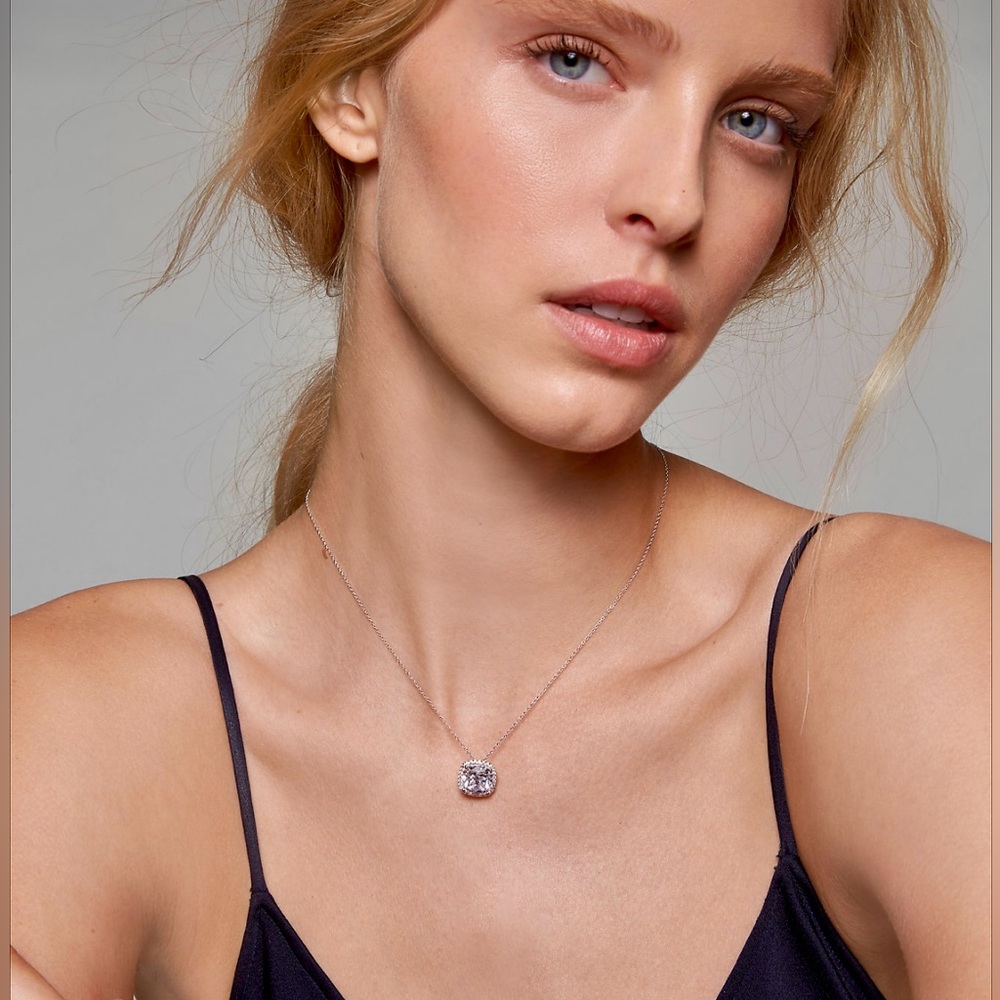 Michael Kors Sterling Silver Necklace with Charm and MK detail. New with Tag.